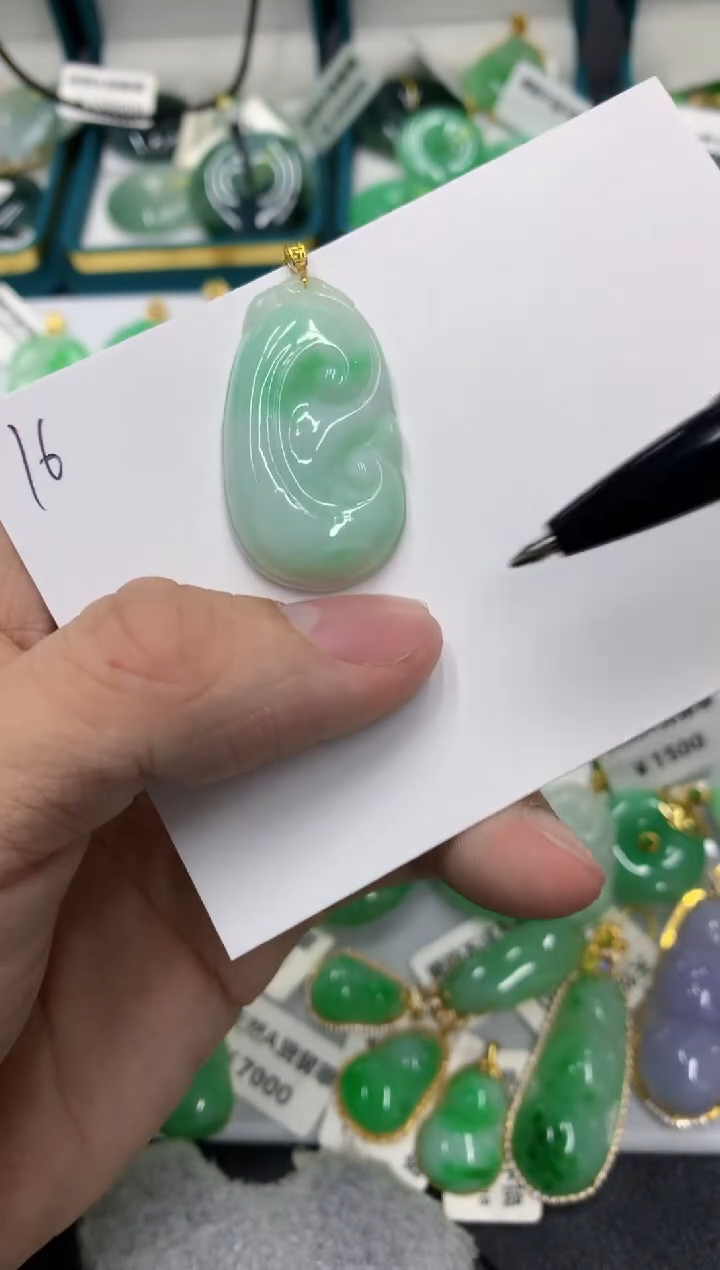 【闪购商品】翡翠颈饰18K金镶嵌号链接11111111111