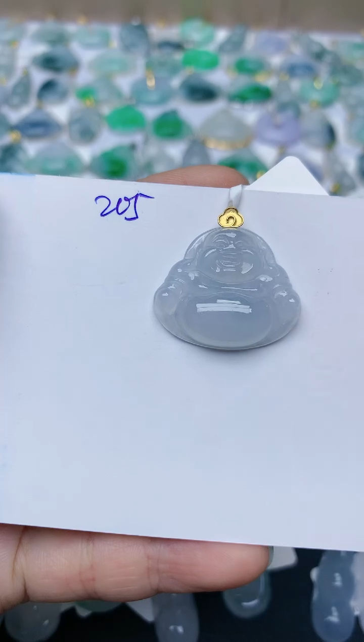 【闪购商品】翡翠颈饰18K金镶嵌205天然翡翠A货    