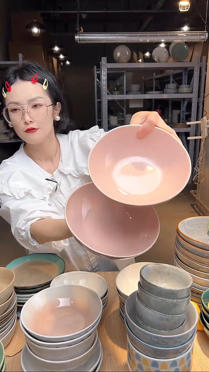 瓷135外贸尾货高温釉下彩陶瓷餐具默认微瑕
