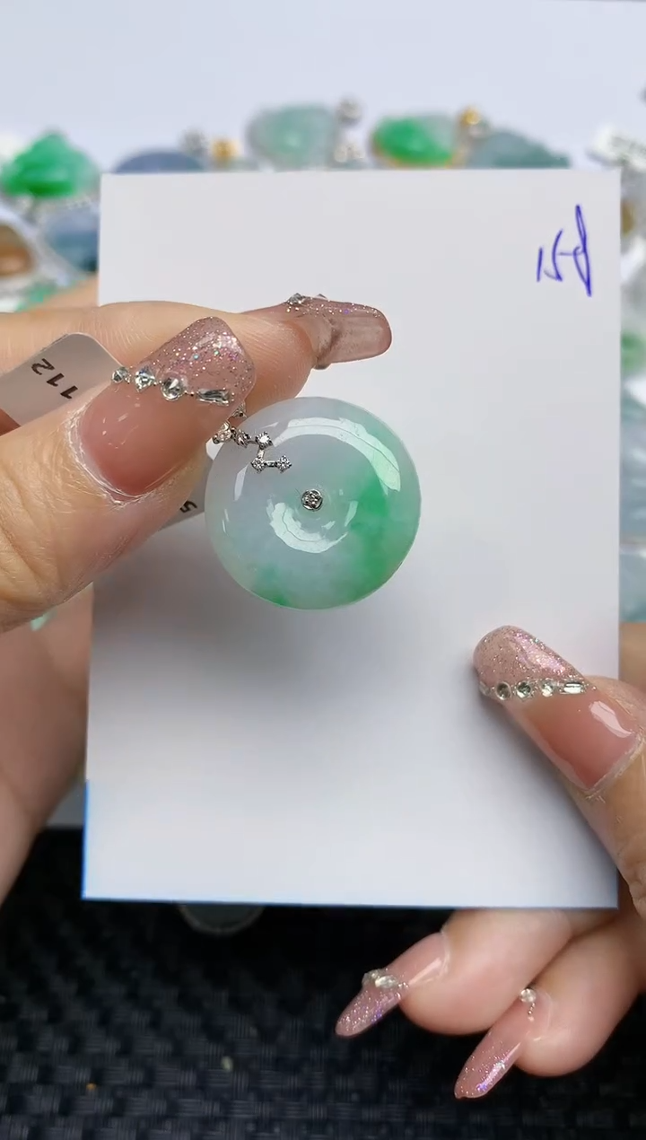 【闪购商品】翡翠颈饰18K金镶嵌天然A货翡翠 158