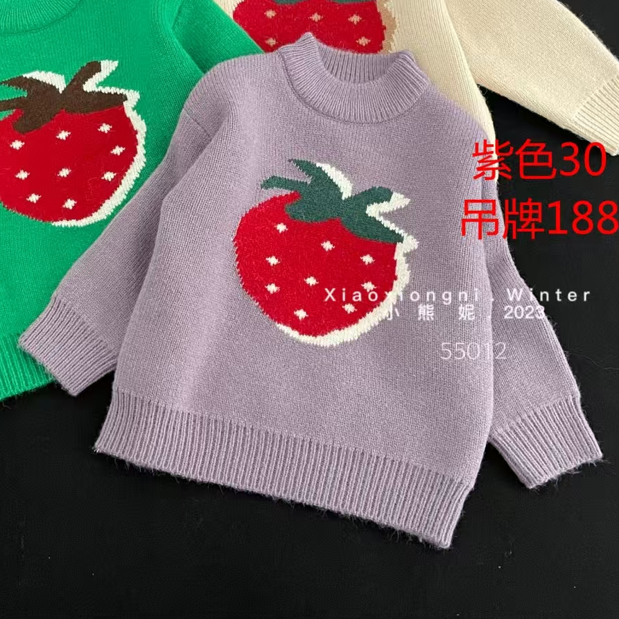 小熊妮儿童秋冬毛衣套头上衣 55012