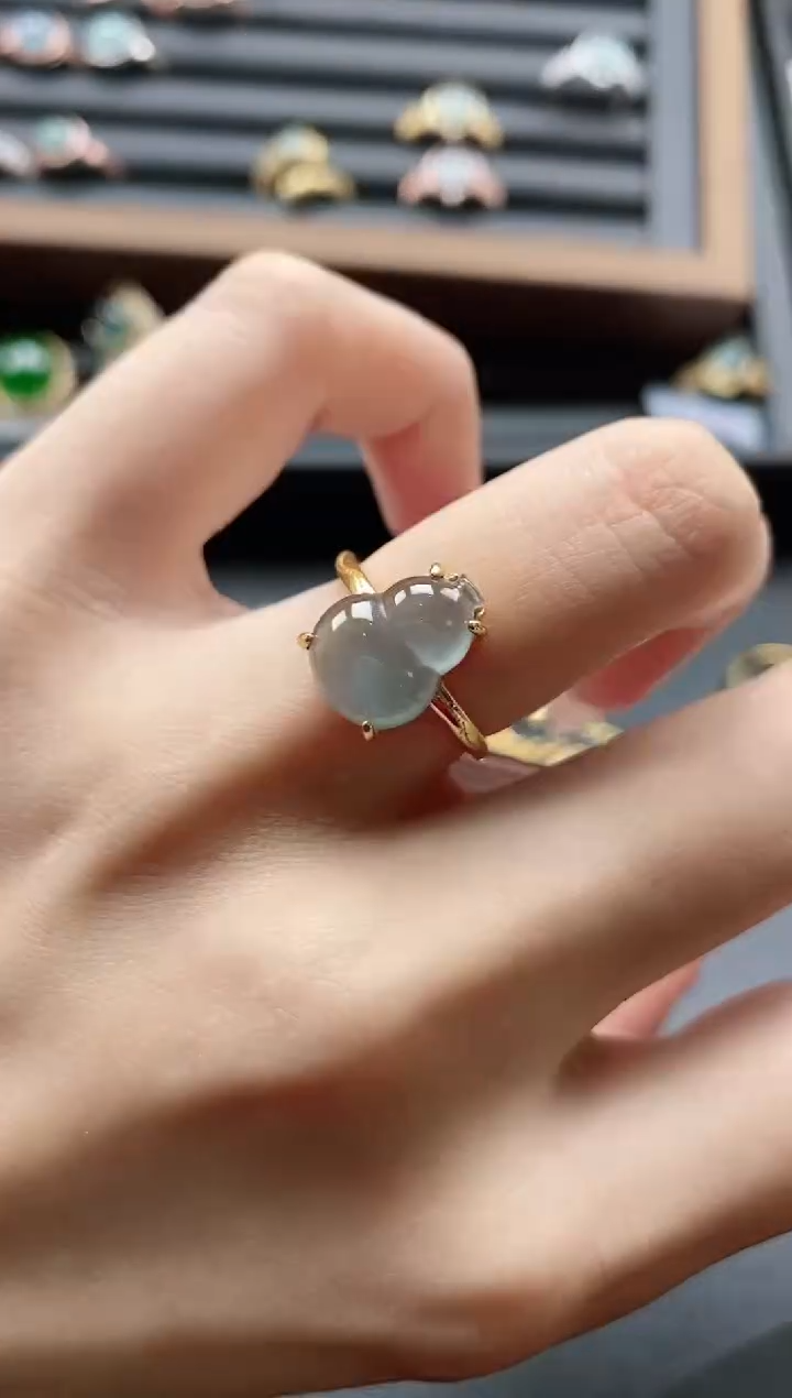 【闪购商品】翡翠戒指银S925镶嵌5151-5