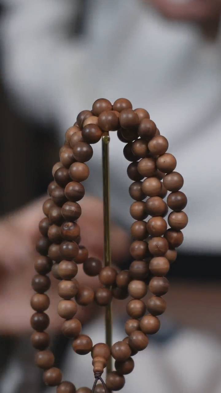 檀香木手串/手链SG010 印度老山檀8mm多圈 微瑕