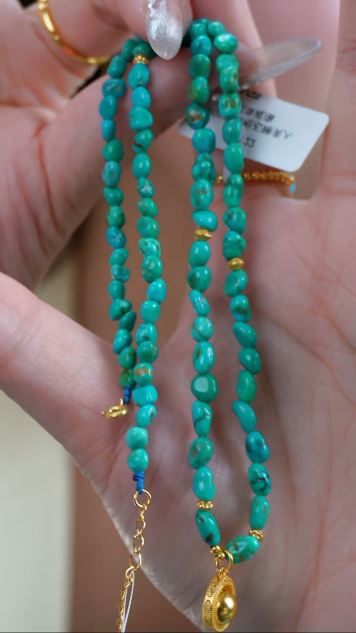 【闪购商品】绿松石项链银S925镶嵌发货一件