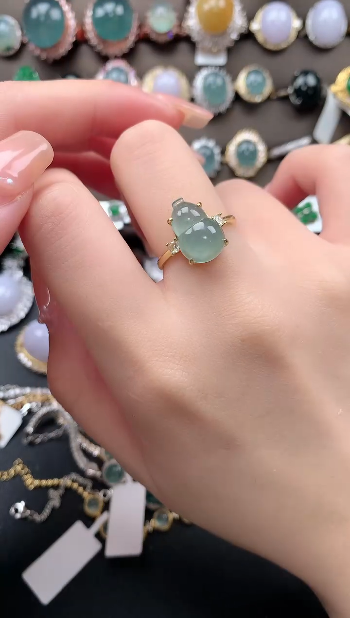 【闪购商品】翡翠戒指银S925镶嵌5214141