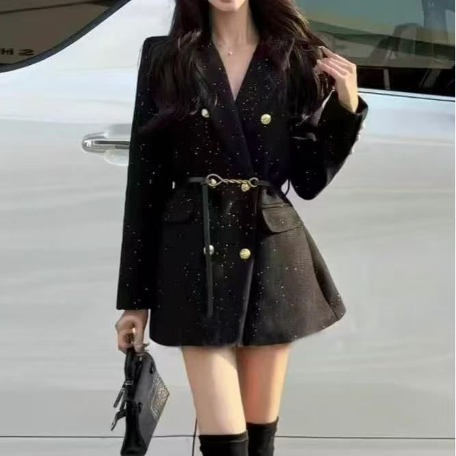 连衣裙小香风气质网红短款时尚百搭名媛秋冬9917