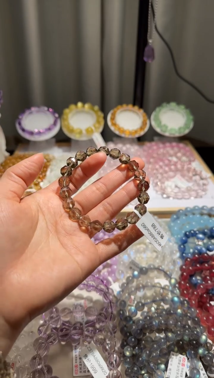 【闪购商品】烟晶手链未镶嵌茶晶9mm+