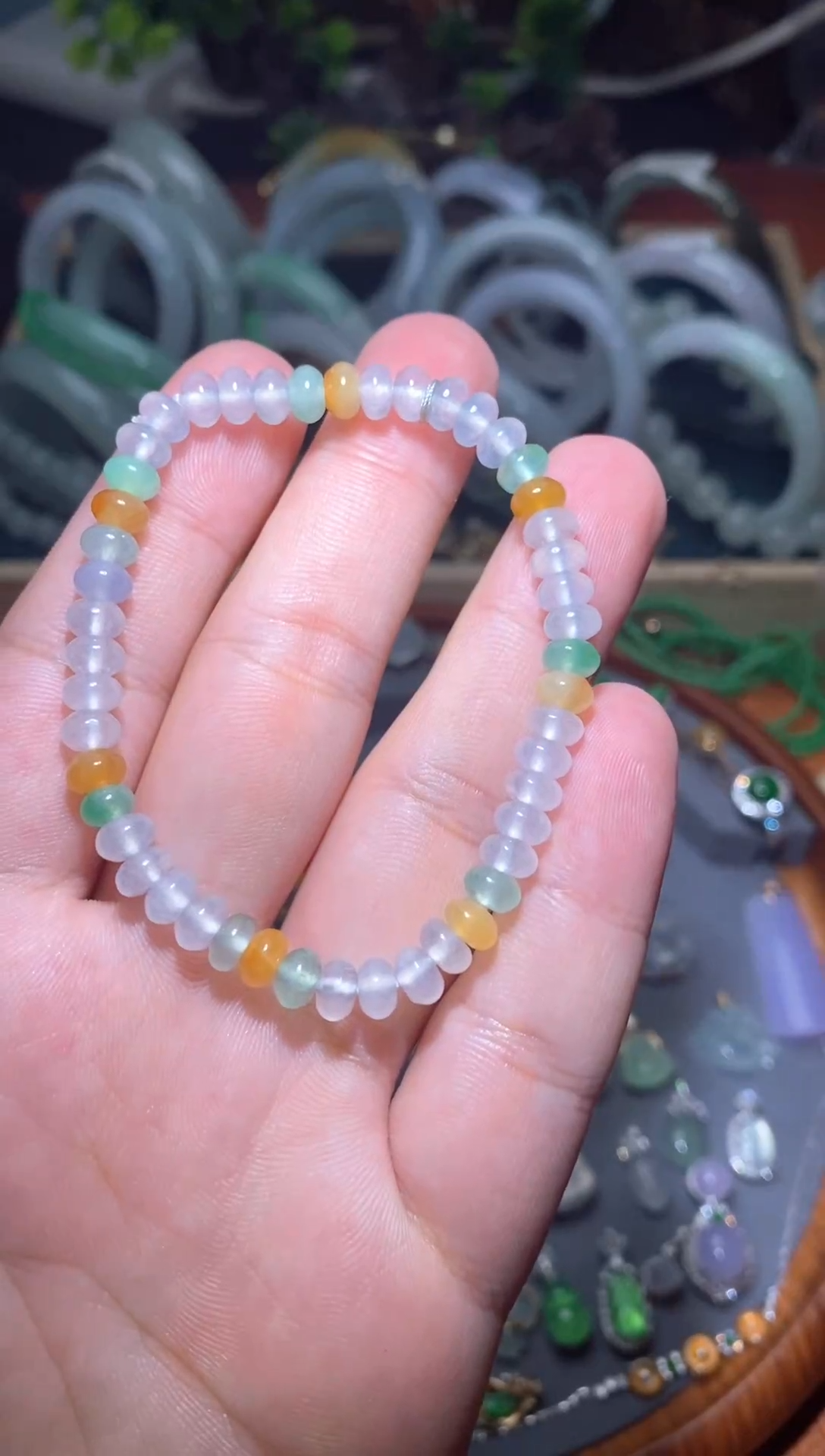 【闪购商品】翡翠手链未镶嵌/13/手串