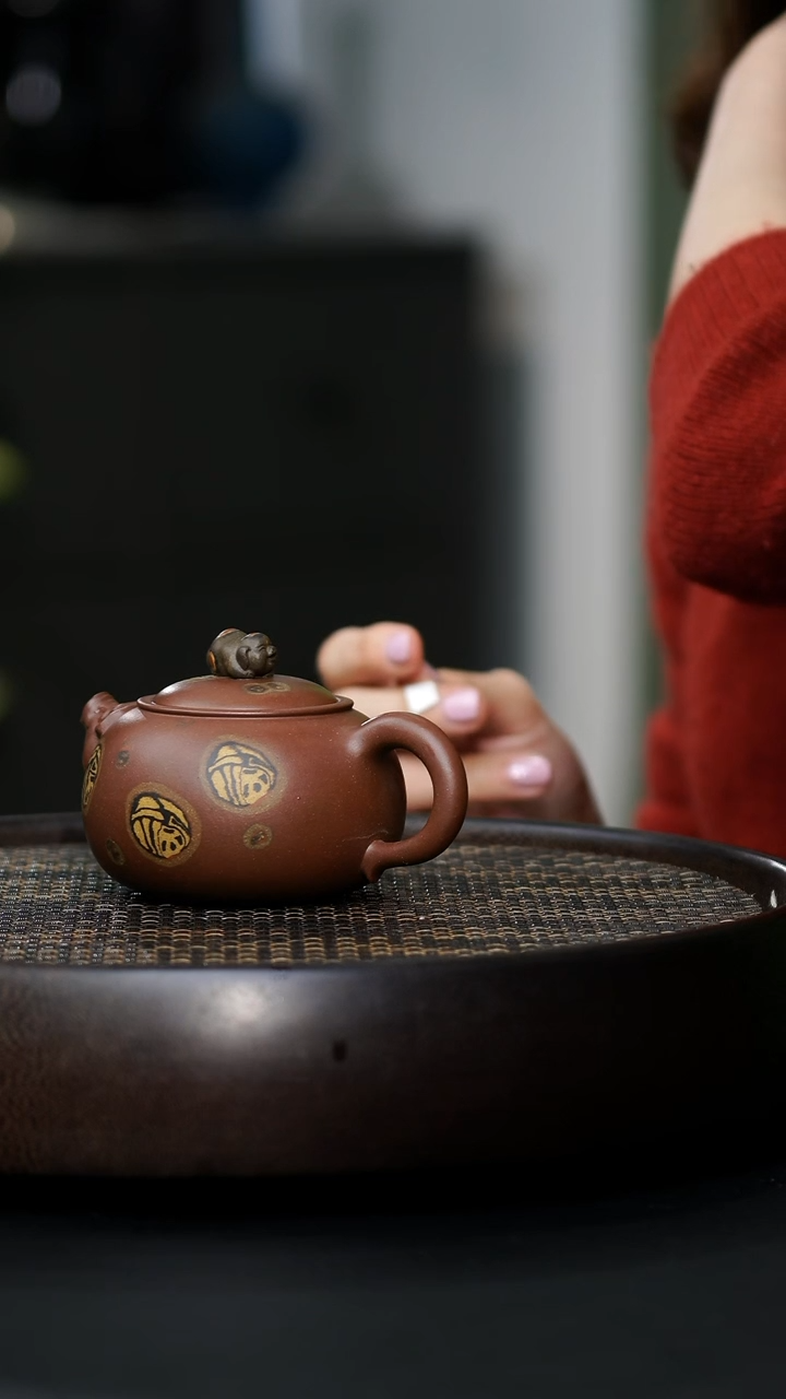 安***橘ZYX-0019金猪纳福-紫泥绞泥-175cc