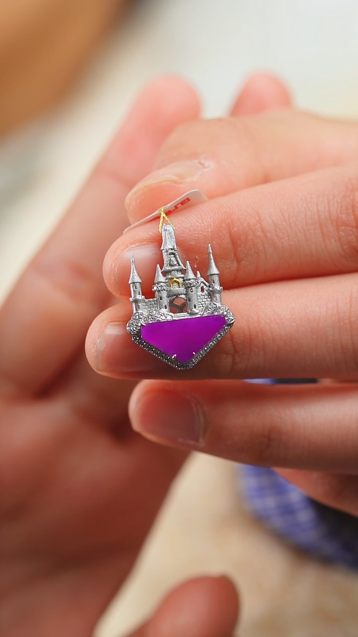 苏纪石（舒俱来）18K金镶嵌吊坠(不含链)76