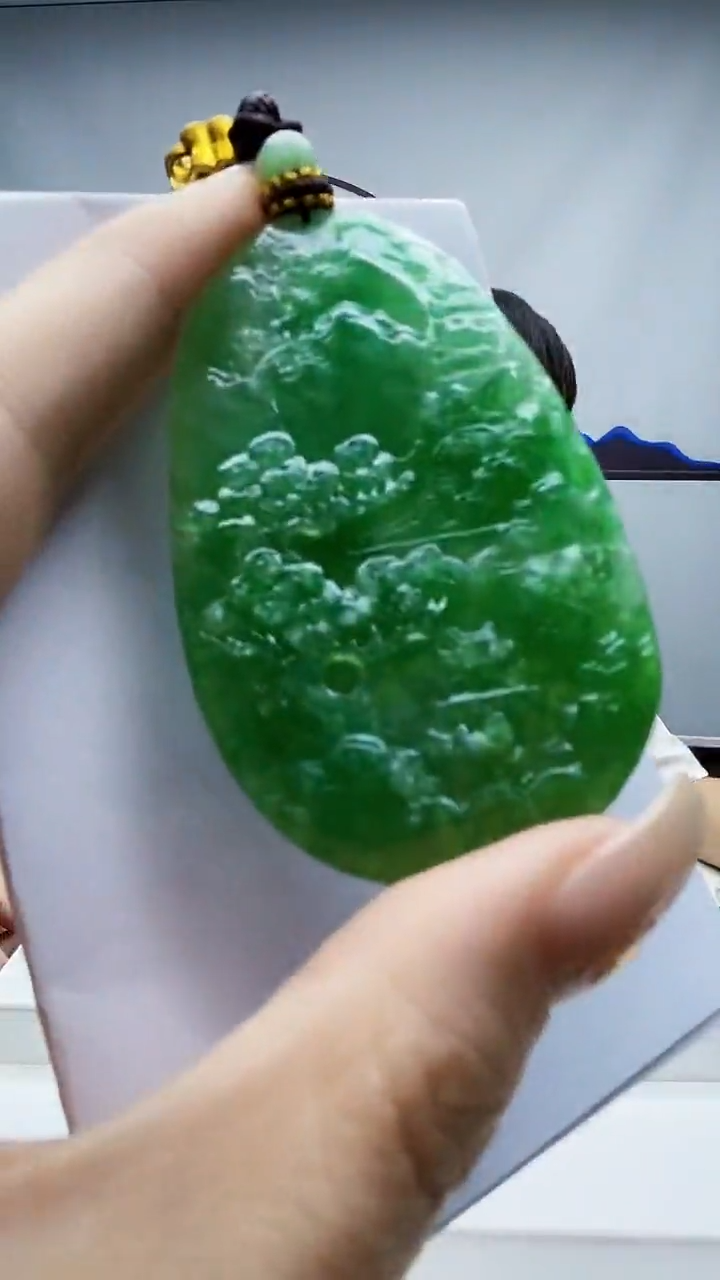 未镶嵌定制翡翠毛货-挂件71