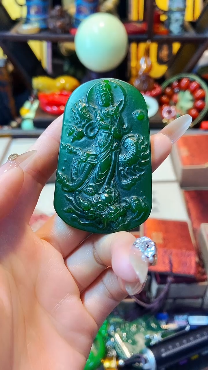 【闪购商品】和田玉（碧玉）挂件未镶嵌主播推荐主播推荐