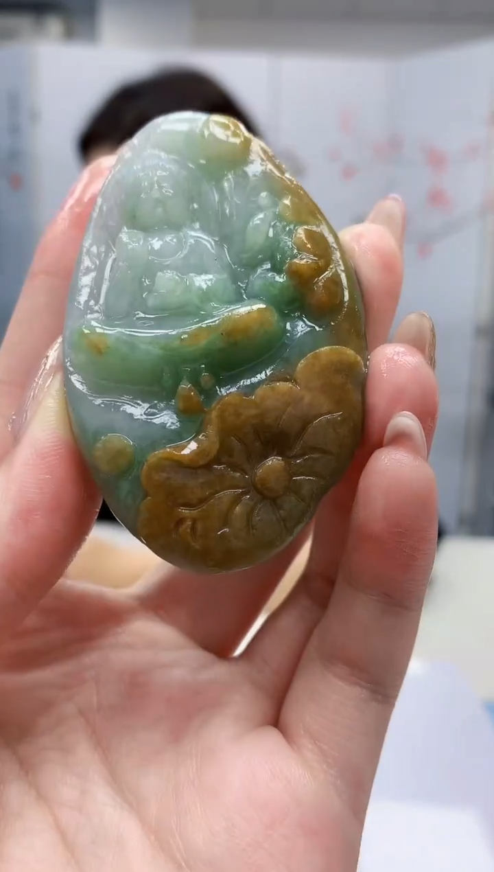 【闪购商品】定制翡翠未镶嵌4829jw-毛货挂件70