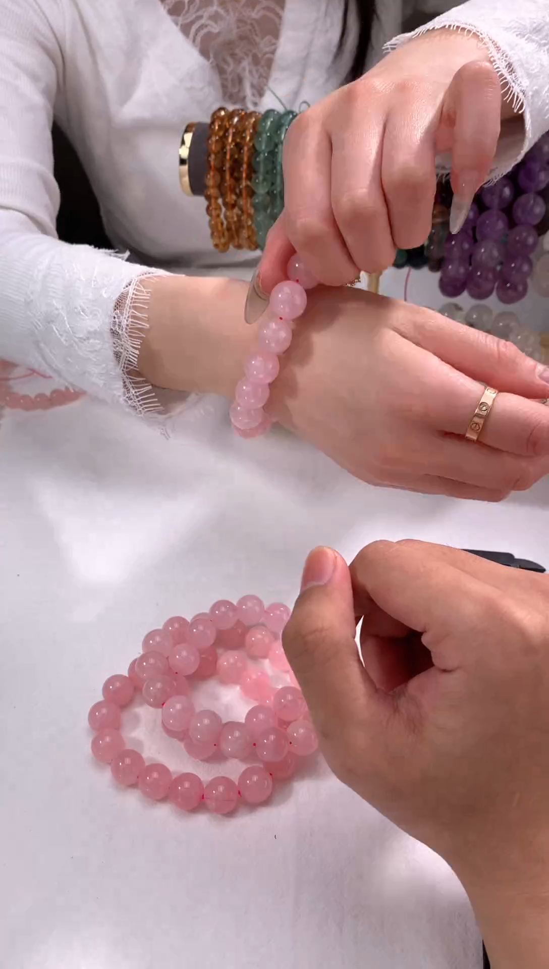 【闪购商品】水晶手链未镶嵌马粉