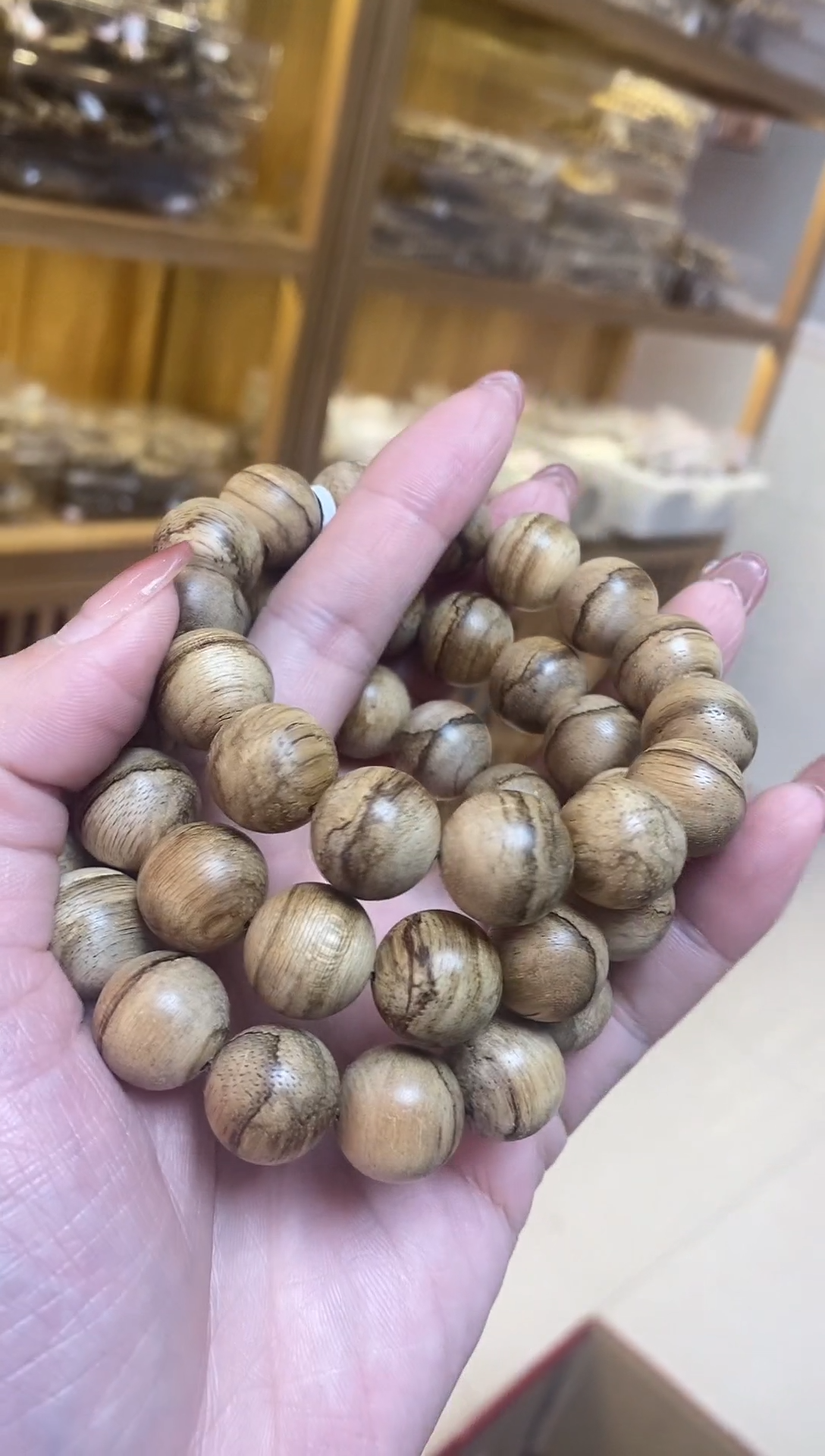 【闪购商品】沉香手串 达拉干圆珠单圈虫漏1.5多样性发其一