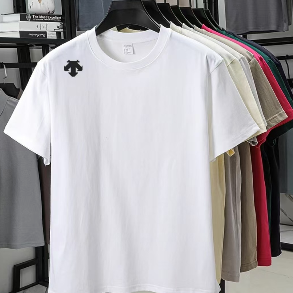 HLC-0988夏季爆款男女同款纯棉休闲圆领T恤短袖