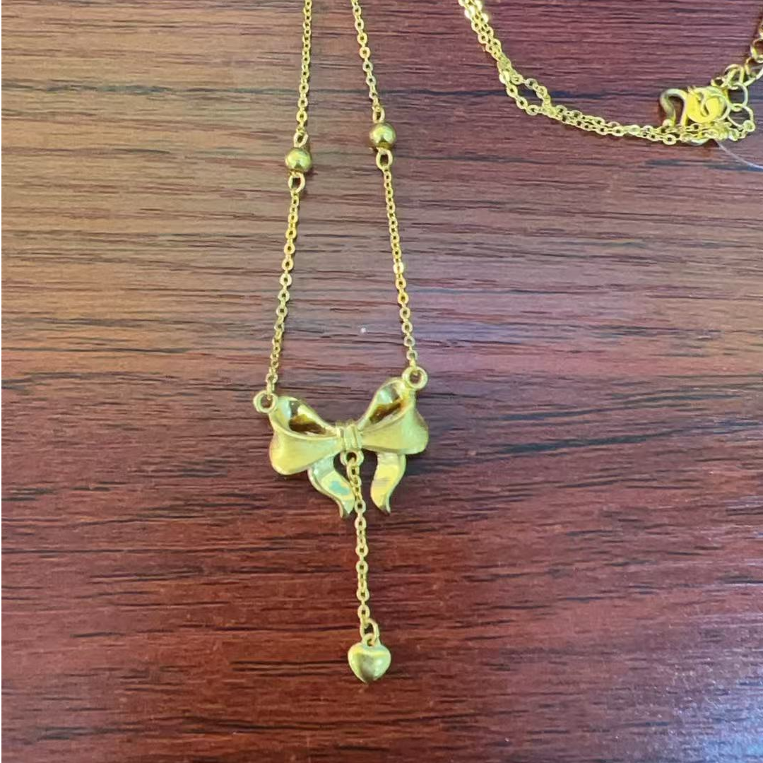 红飞珠宝足金项链