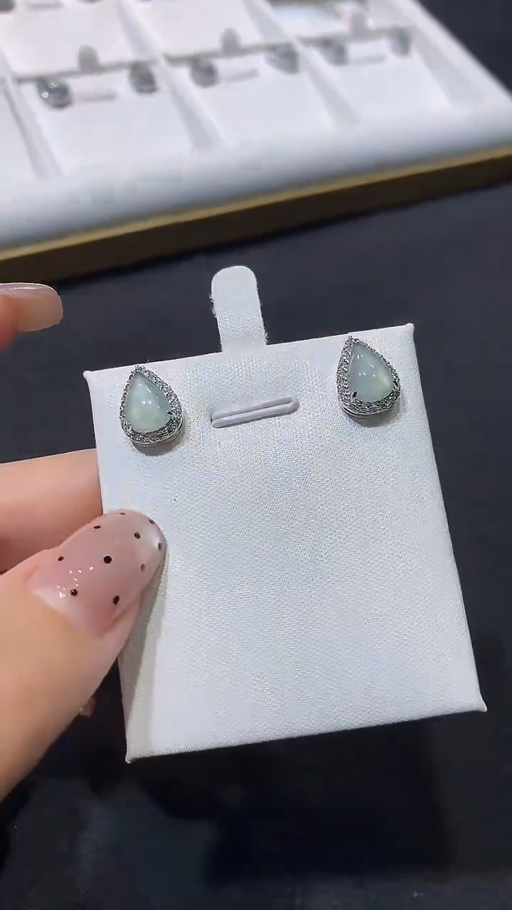 翡翠未镶嵌耳饰多样性发货不含链其一