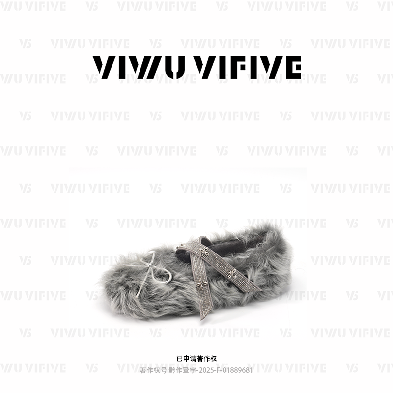 V5「雾灵」勃肯女款爆款2026新款秋冬公主风毛毛鞋保暖浅口毛茸茸鞋