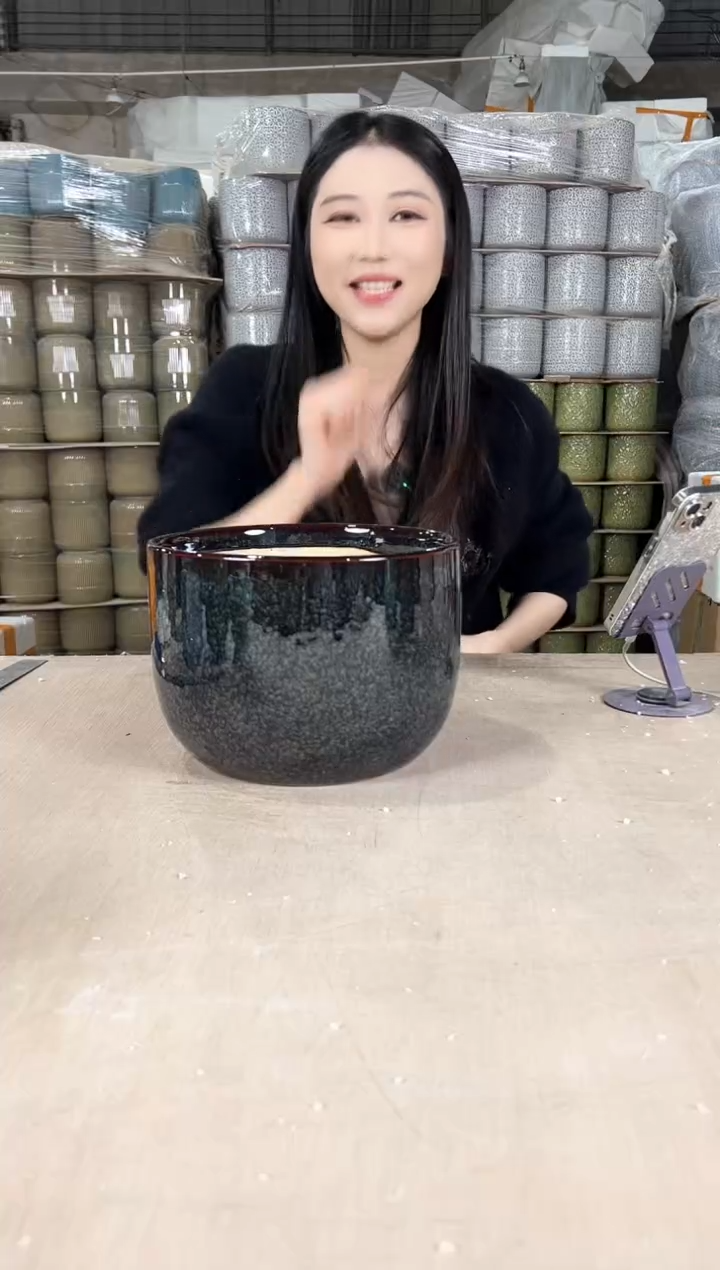 【闪购商品】陶瓷圆筒矮款大号22x16