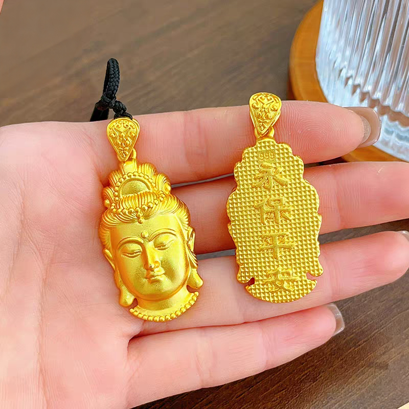 铜合金吊坠 名族风观音头实心立体雕刻金典时尚款0013