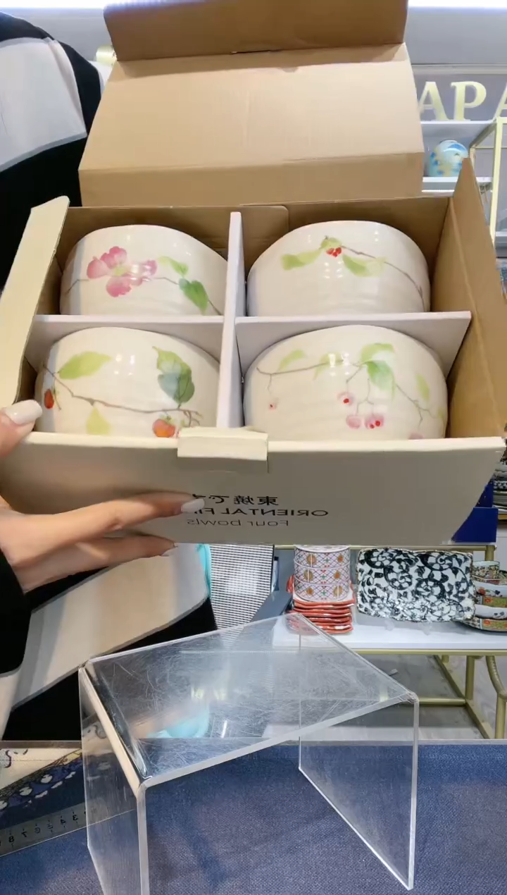 瓷东烧12厘米饭碗4件套