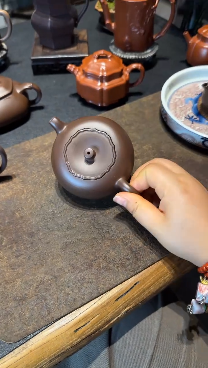 茶壶紫砂柿柿如意