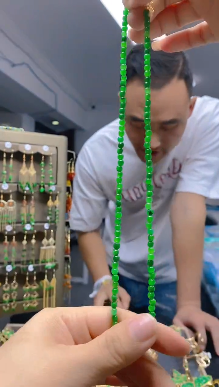 【闪购商品】翡翠耳饰合金0163翡翠锁骨链