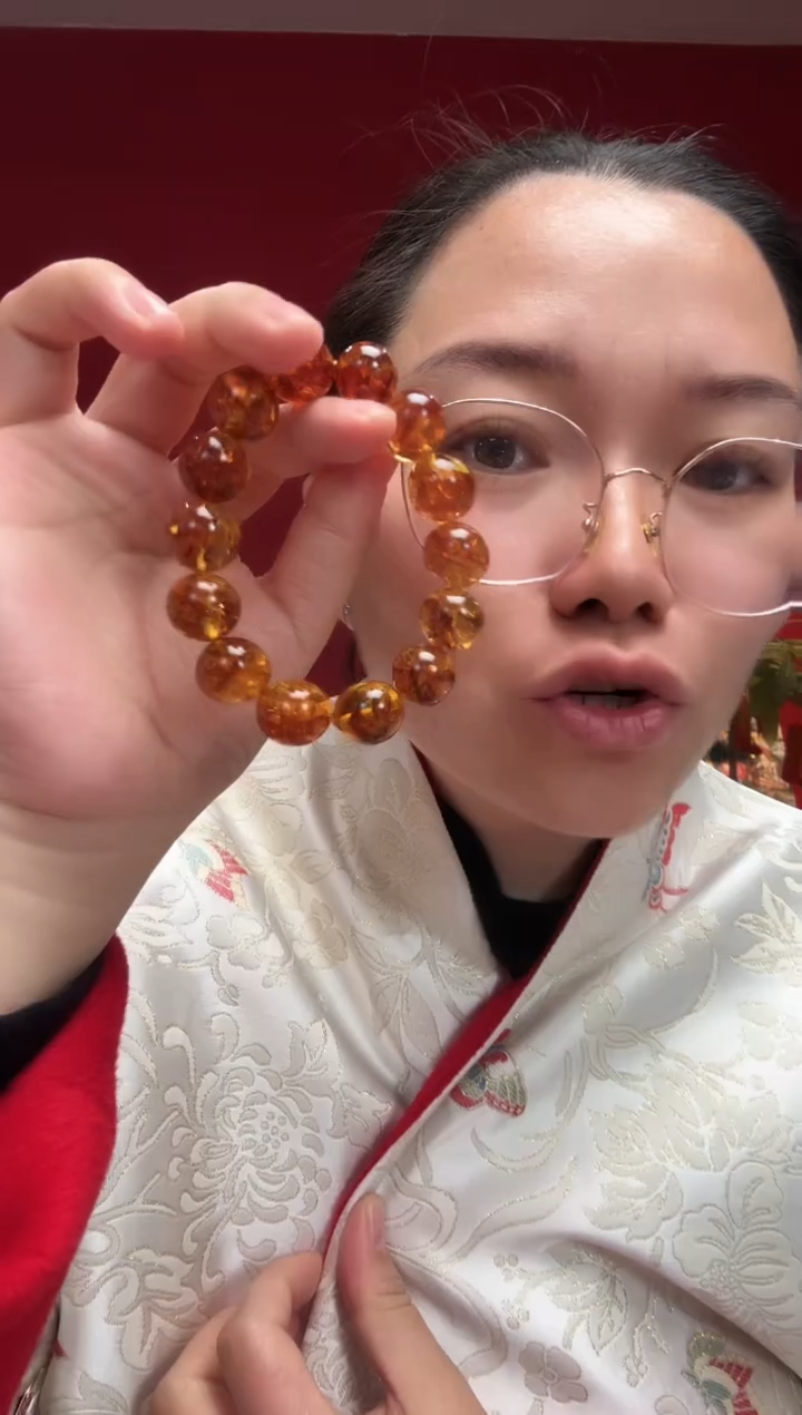 【闪购商品】琥珀珠宝奇石未镶嵌15mm