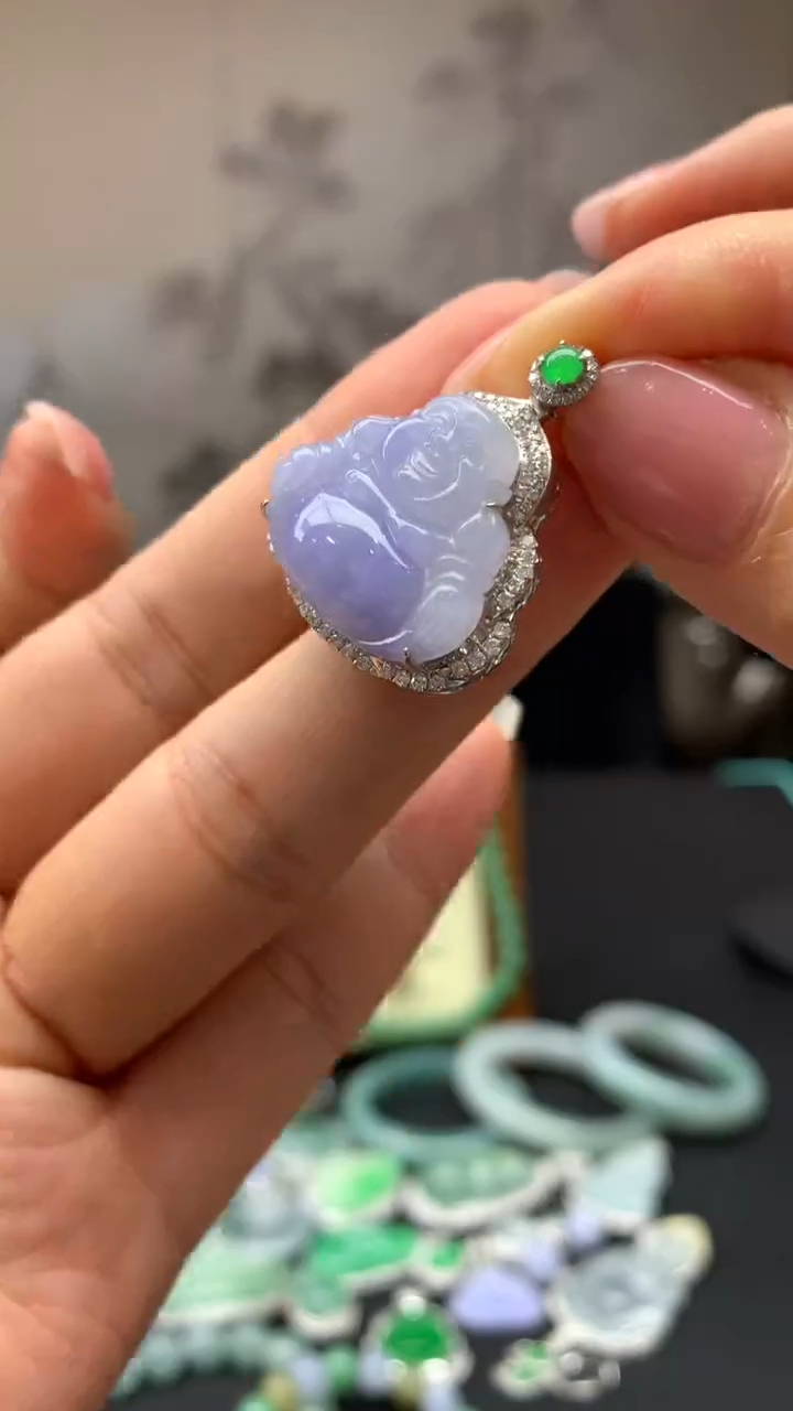 【闪购商品】翡翠颈饰18K金镶嵌13-天然翡翠