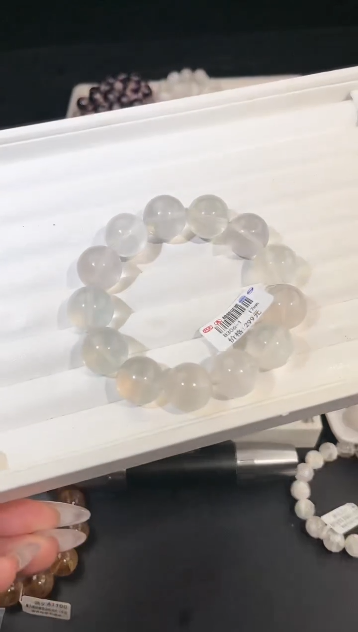 手链未镶嵌萤石多样性发一Q120奶绿17mm