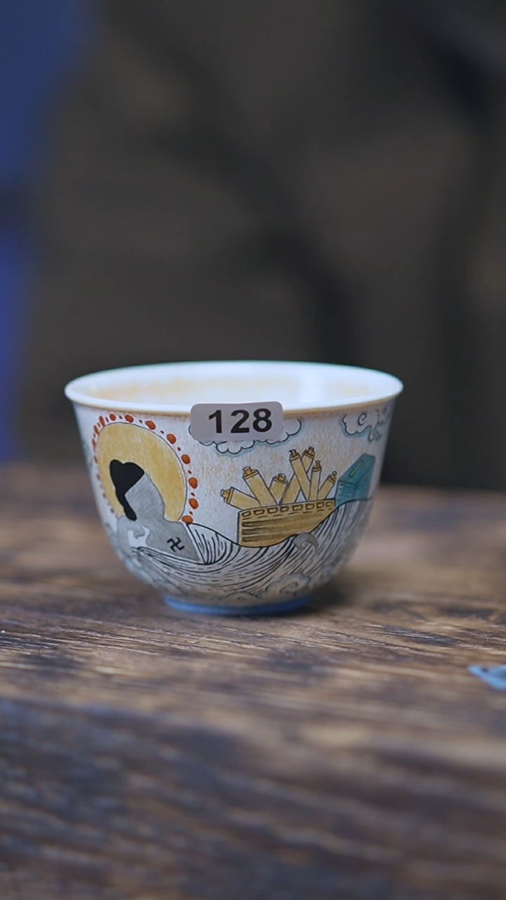 【闪购商品】128景德镇手绘无相睡佛单杯