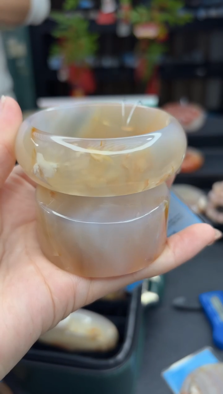 【闪购商品】石英质玉手镯未镶嵌811（57圈赠送镯心）