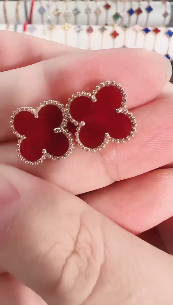 【闪购商品】玛瑙/玉髓颈饰18K金镶嵌18k金红玛瑙耳饰