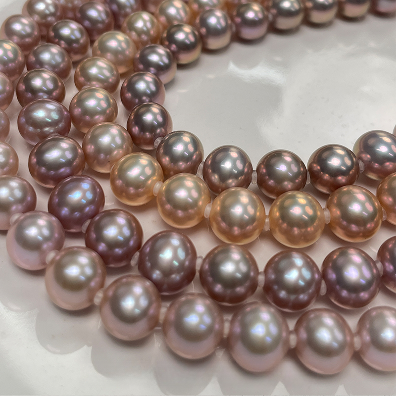 【乔森-甄爱】怪色“欧若拉”无核珍珠项链7-9mm（多样性发一）