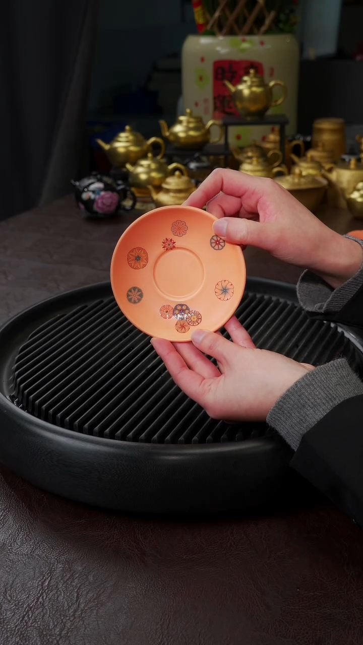 【闪购商品】杯【宜景窑海天霞皮球花】杯碟