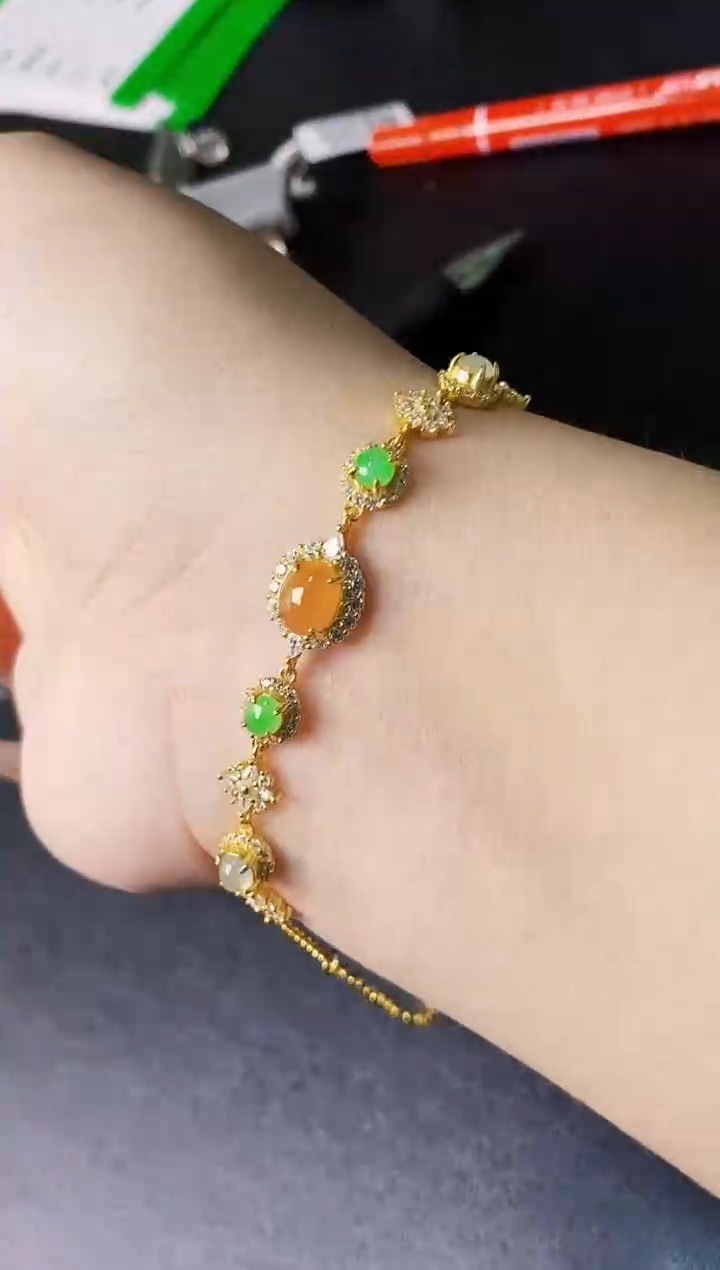 银S925镶嵌戒指翡翠0177