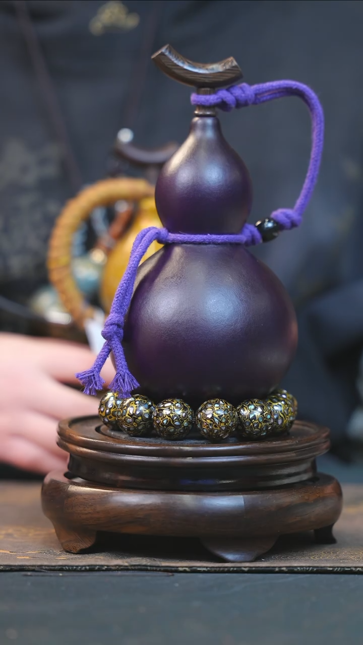 【闪购商品】YJ142大漆酒葫芦不包手串及旋转底座