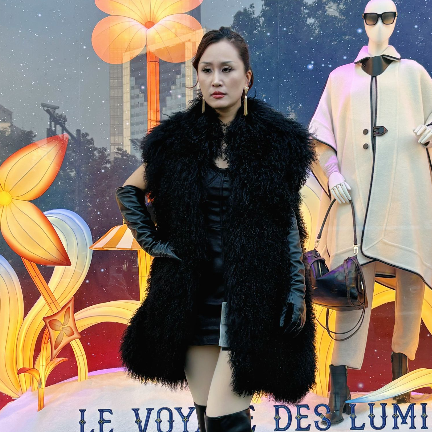 2025新款通用码欧美风皮草外套