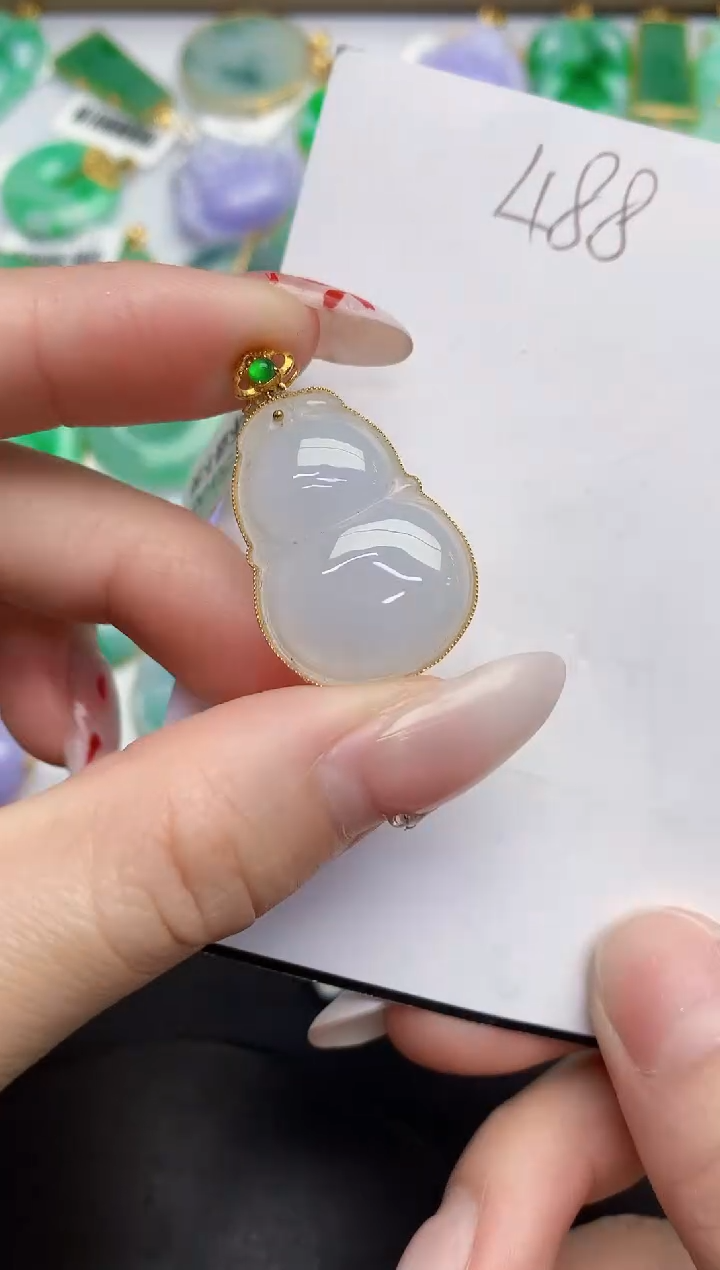 【闪购商品】翡翠颈饰18K金镶嵌00000000000