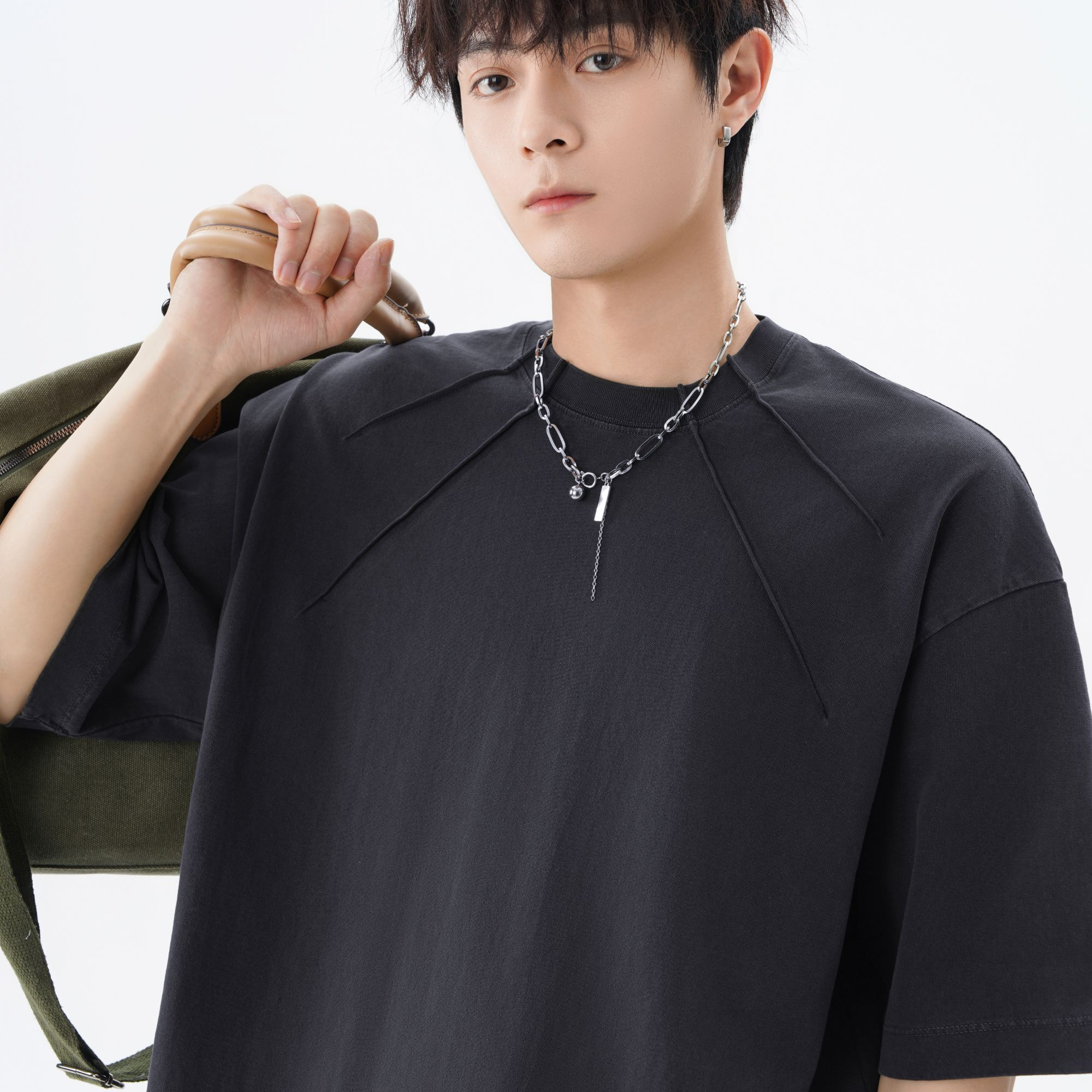 5007复古黑新品爆款重磅潮牌T恤