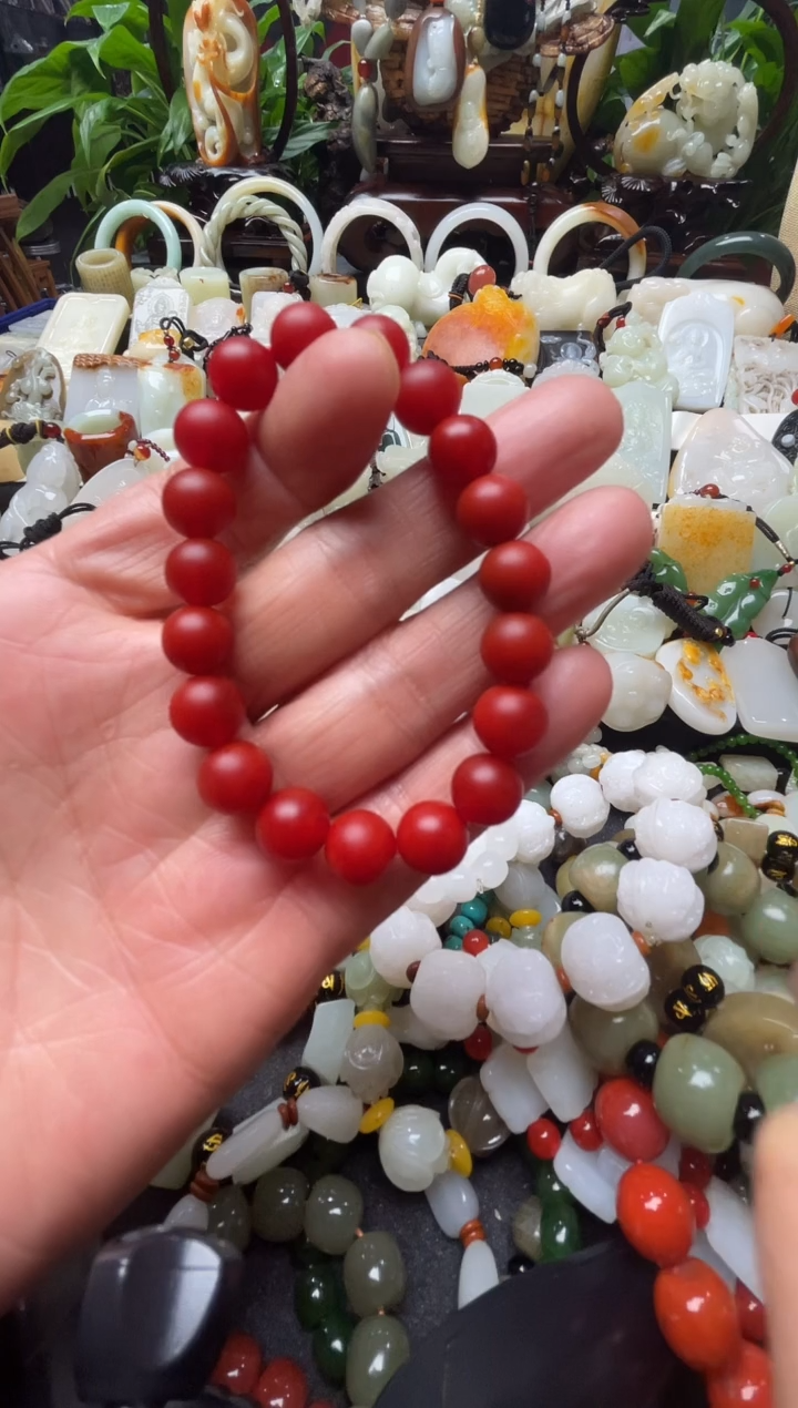 未镶嵌手串南红玛瑙手串