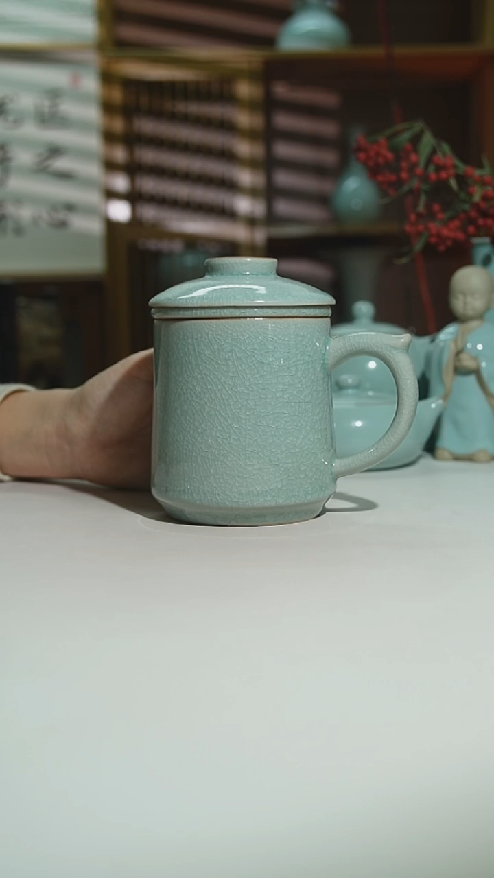 天青珑匠冰花办公杯二级