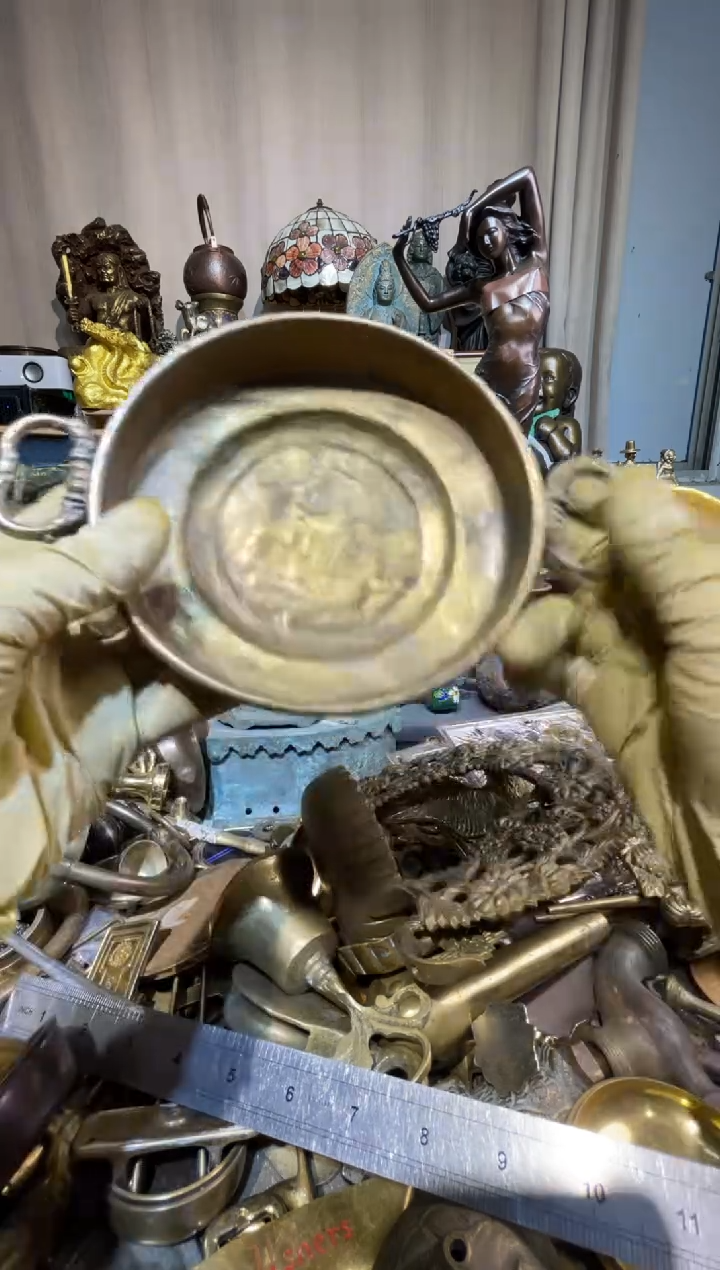 茶盏大阪中古铜器摆件125