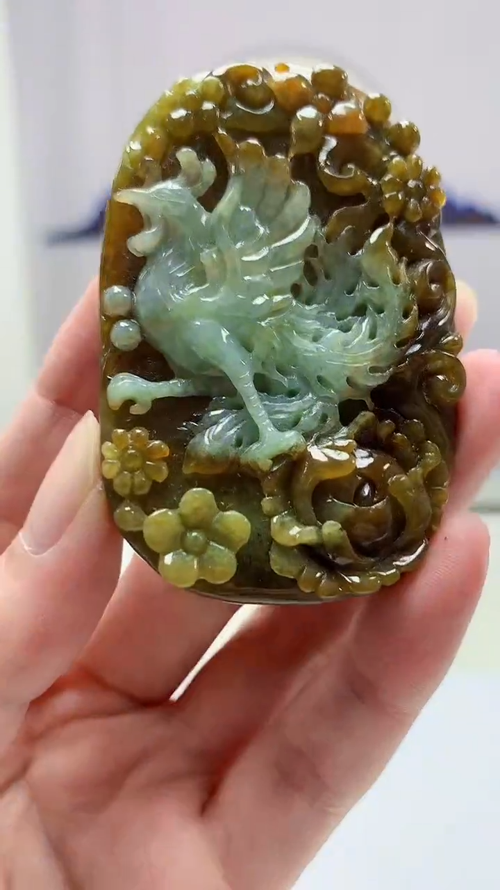 【闪购商品】定制翡翠未镶嵌5028zm-毛货225冠上加冠