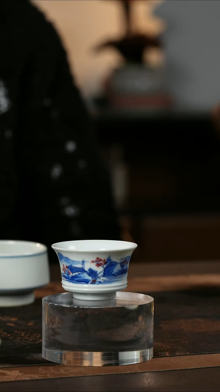 景德镇入云庐山水杯