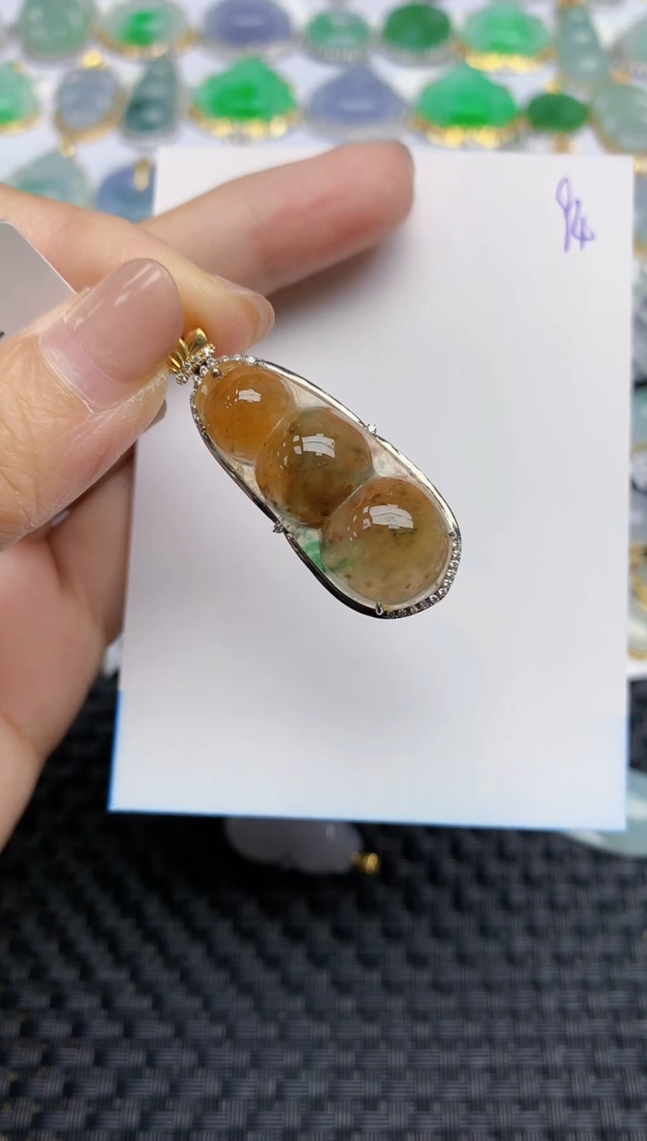 【闪购商品】翡翠颈饰18K金镶嵌天然A货翡翠 94