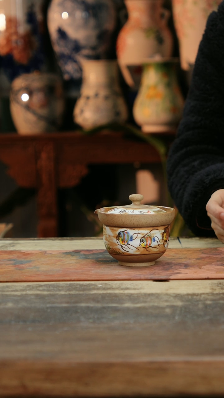 【闪购商品】瓷片景德镇纯手工釉下彩精品花瓶