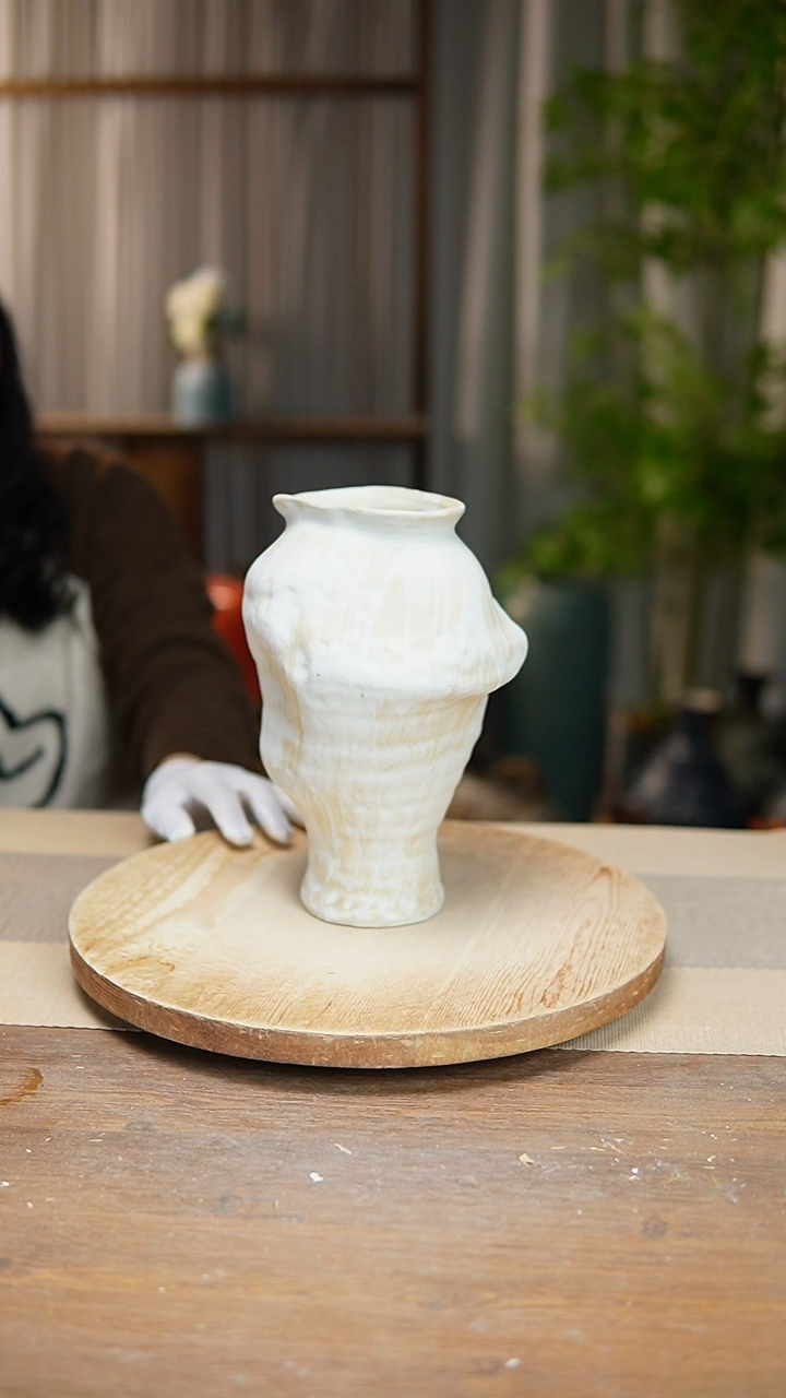 【闪购商品】陶瓷 花器陶瓷花瓶手捏瓶003瑕疵