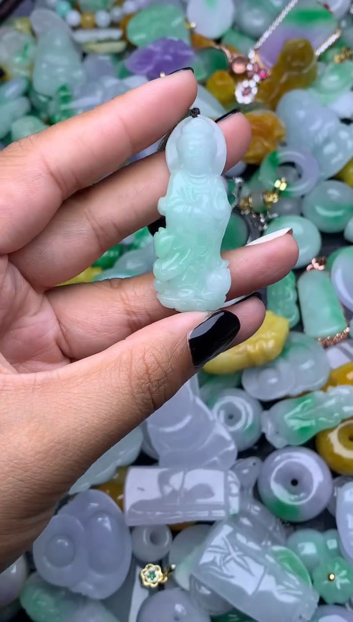 翡翠未镶嵌颈饰天然缅甸翡翠吊坠